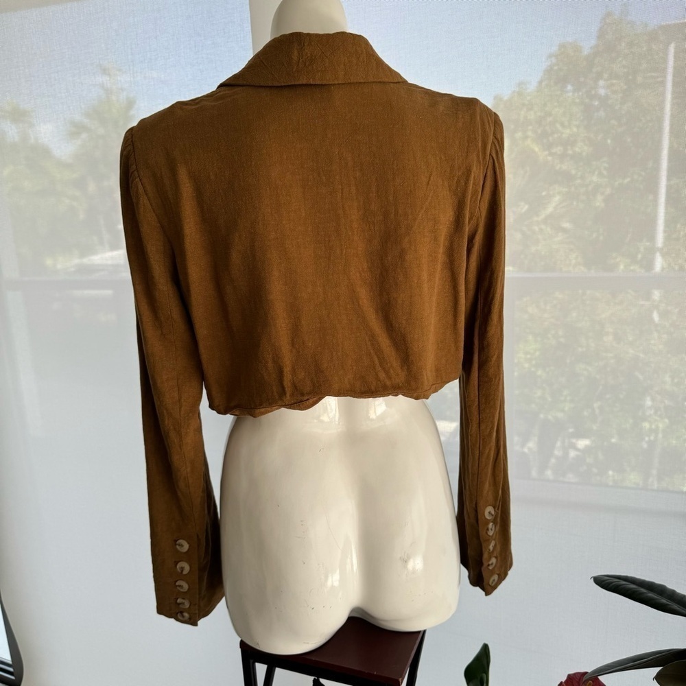 Free People Coco Cropped Blazer one button closure , size M - Picture 13 of 16